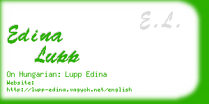 edina lupp business card